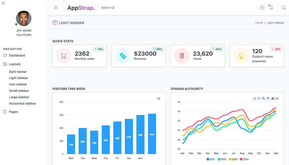 admin-sidebar-light page thumbnail