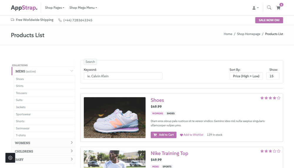 shop-list page thumbnail